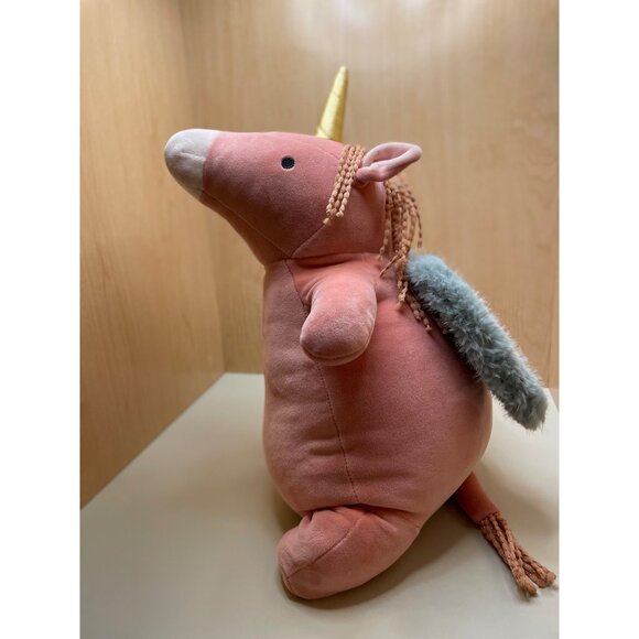 Pillowfort Weighted Plush Pegasus Throw Pillow Pink & Gold Polyester - Picture 2 of 10